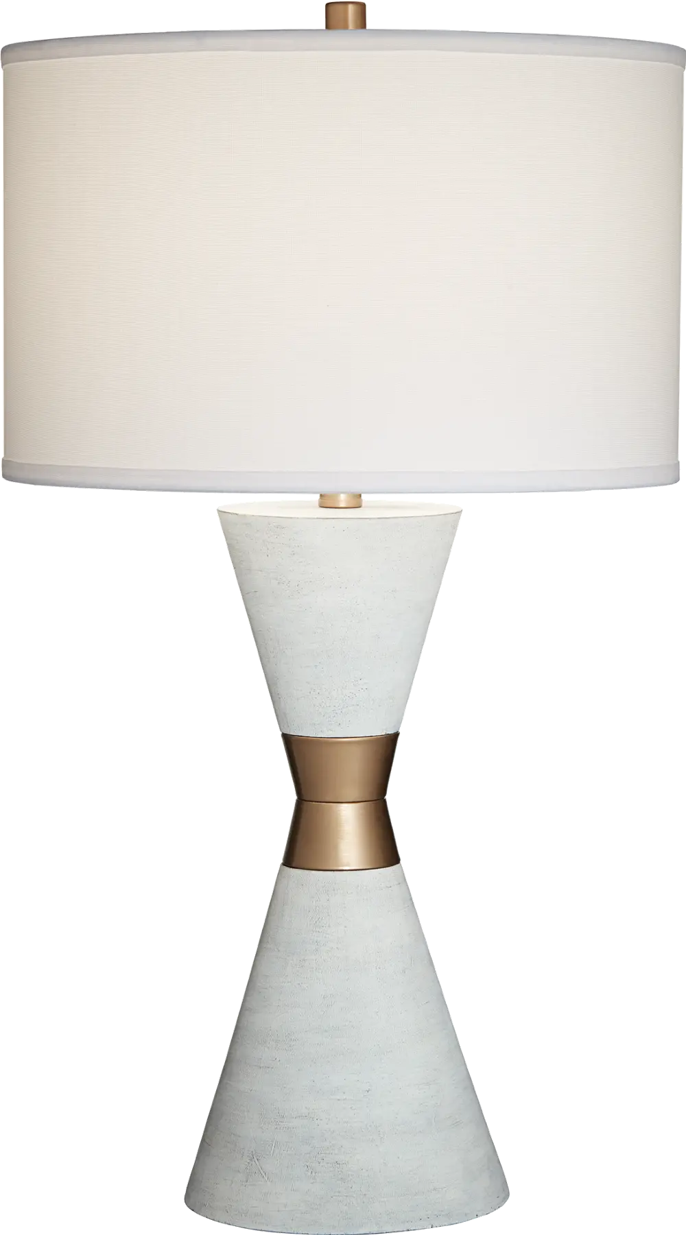 Kingstown White Hourglass Table Lamp-1