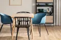 14345 Flam Blue Chair Set with Black Metal Legs - South Shore
