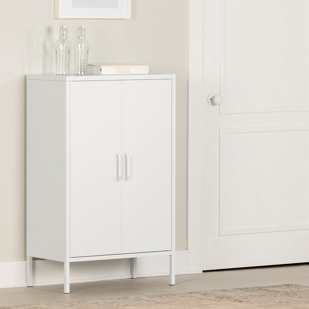 Eddison White 2-Door Storage Cabinet