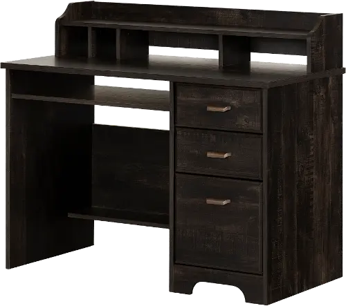 South Shore Axess Small Computer Desk in Pure Black