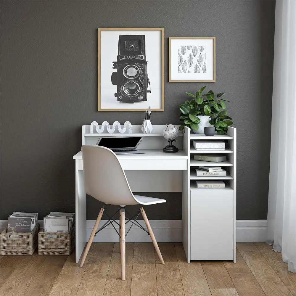 Arleta White Craft Desk-1