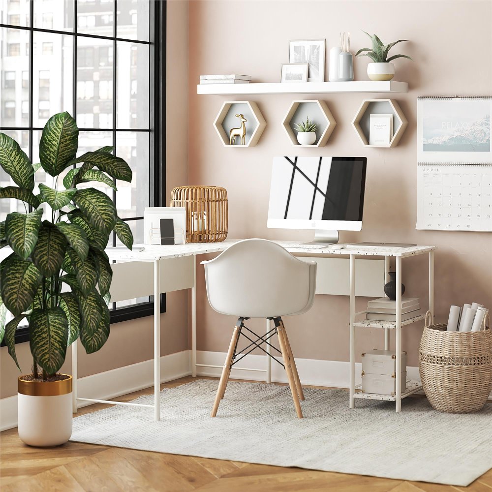 Berkeley Terrazzo L-Shaped Desk