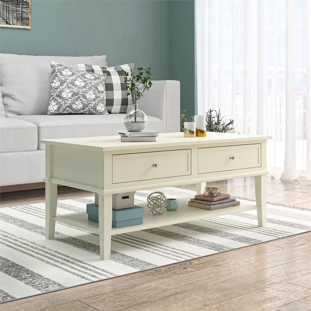 Franklin White Coffee Table-1