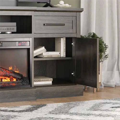 65 inch tv stand deals with fireplace espresso