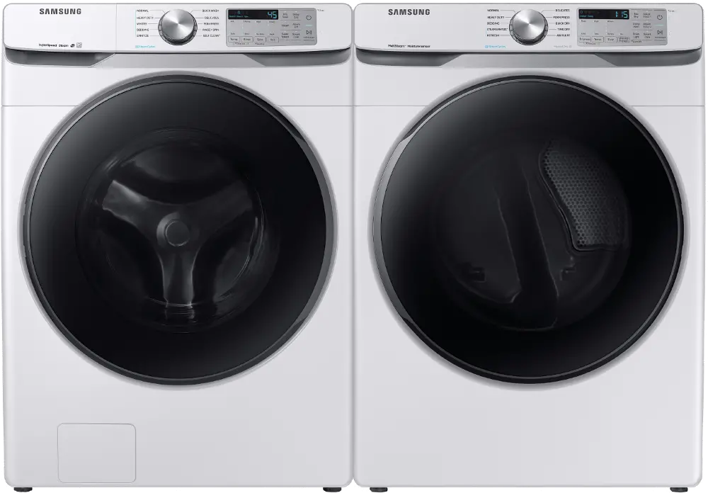 .SUG-W/W-6200-GAS-PR Samsung Front Load Washer and Gas Dryer Set - White 45A6200-1