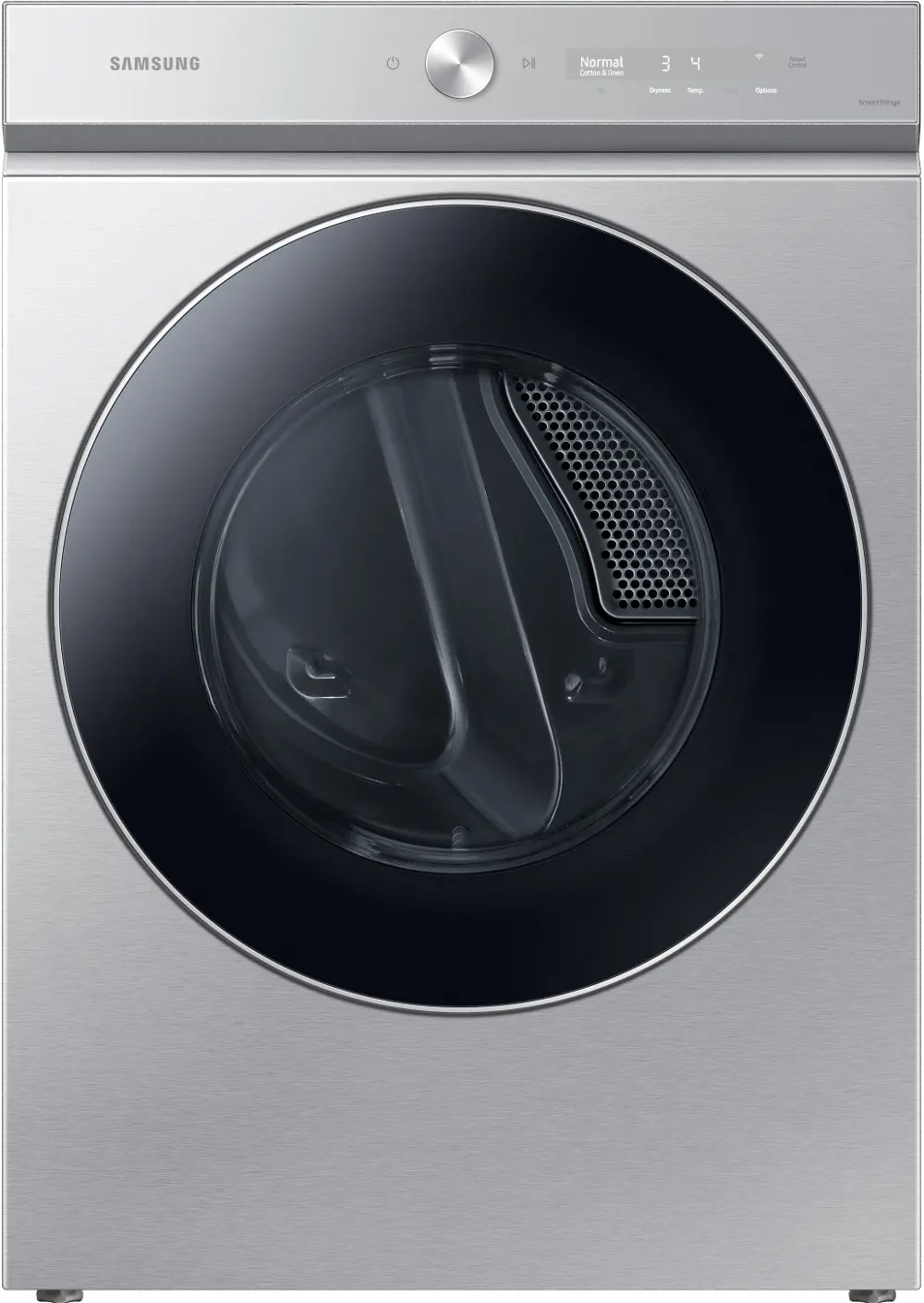 DVE53BB8900T Samsung Bespoke 7.6 cu ft Electric Dryer with Smart Dial - Silver Steel 53BB8900-1