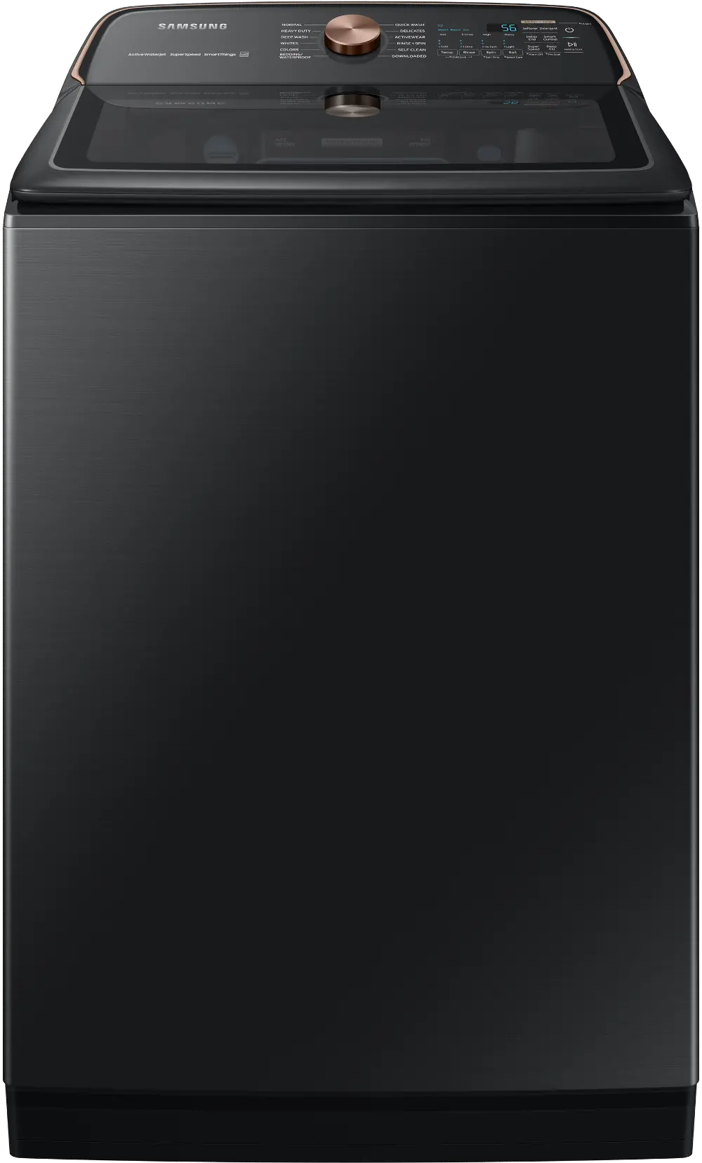 WA55A7700AV Samsung 5.5 cu ft Top Load Washer - Brushed Black 53BB8900-1