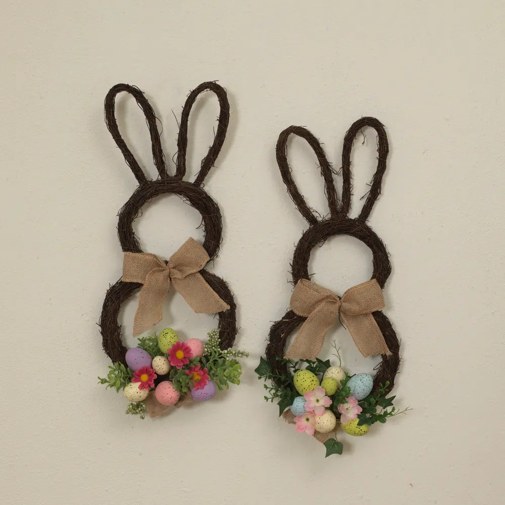 Assorted 22 Inch Vine Bunny Wall Decor-1