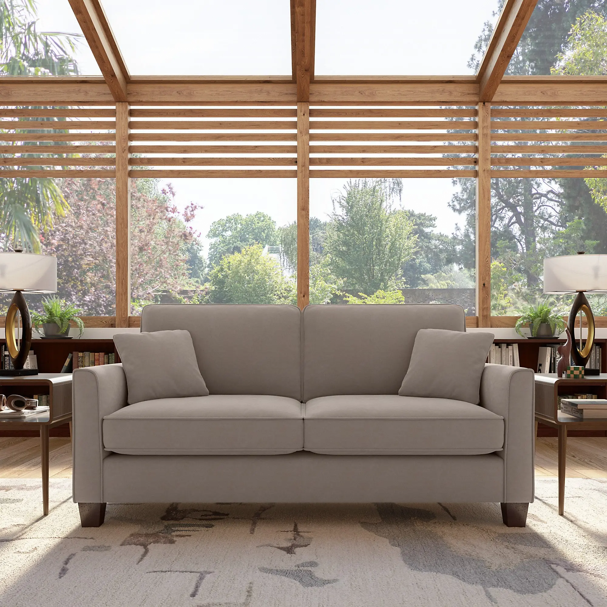 Flare Tan Microsuede Sofa - Bush Furniture