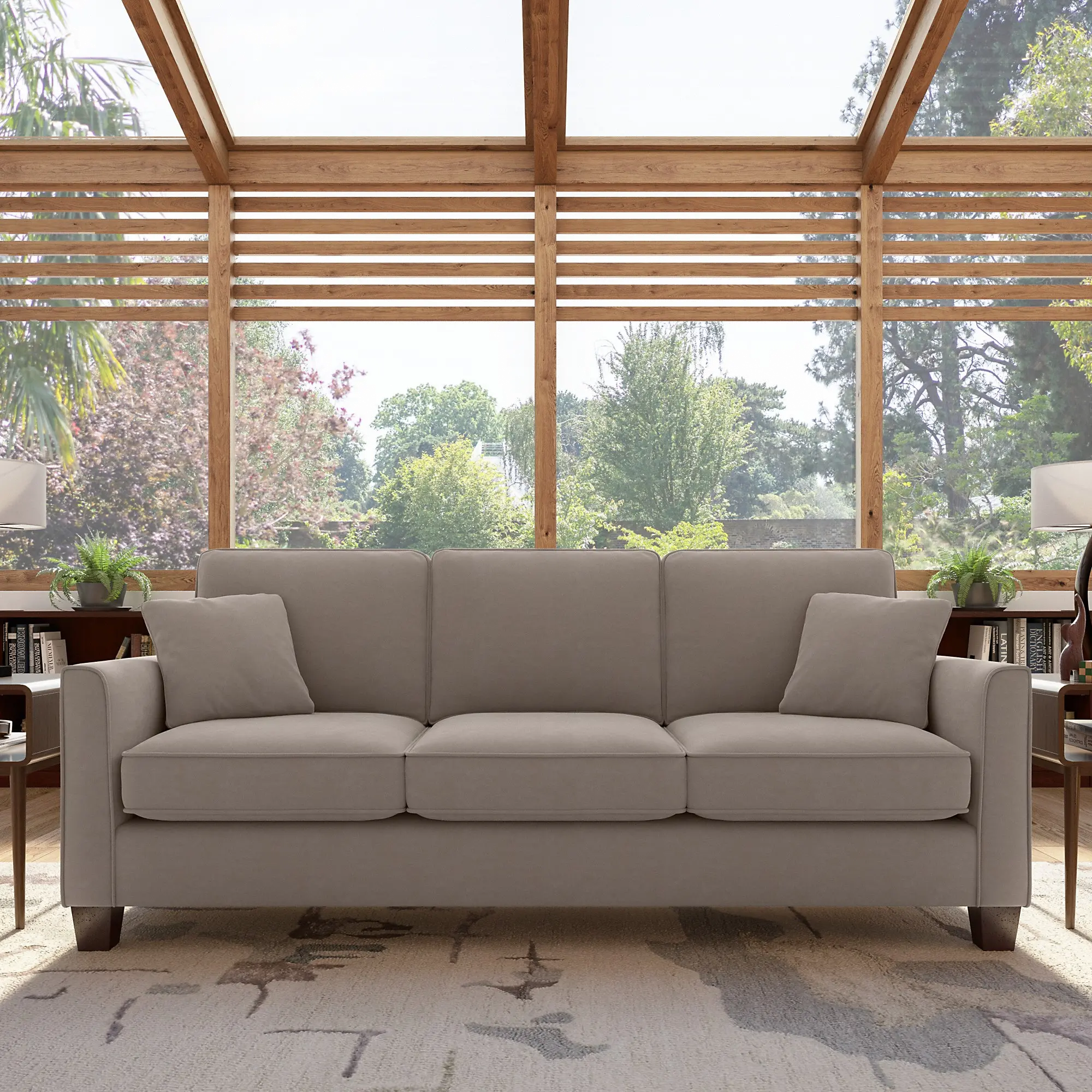 Flare Tan Microsuede Sofa - Bush Furniture