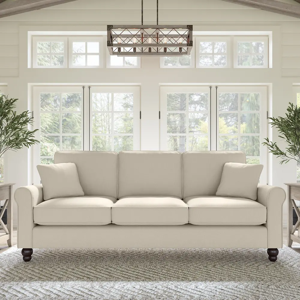 HDJ85BCRH-03K Hudson Cream Sofa - Bush Furniture-1