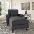 HDM41BCGH-03K Hudson Charcoal Gray Chaise Lounge with Arms - Bush Furniture
