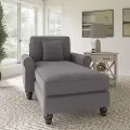 HDM41BFGH-03K Hudson Gray Chaise Lounge with Arms - Bush Furniture