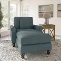 HDM41BTBH-03K Hudson Blue Chaise Lounge with Arms - Bush Furniture