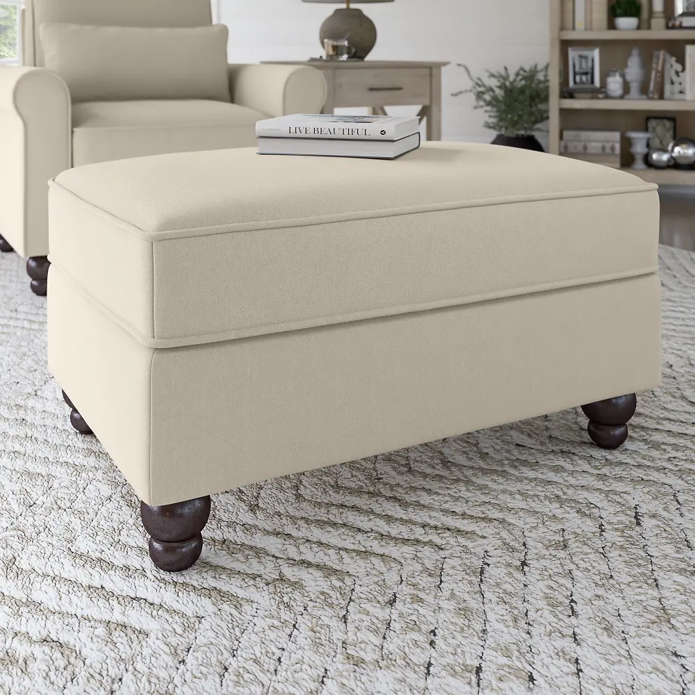 HDO34BCRH-Z Hudson Cream Storage Ottoman - Bush Furniture-1