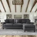 HDY102BCGH-03K Hudson Charcoal Gray Sectional with Reversible Chaise Lounge - Bush Furniture