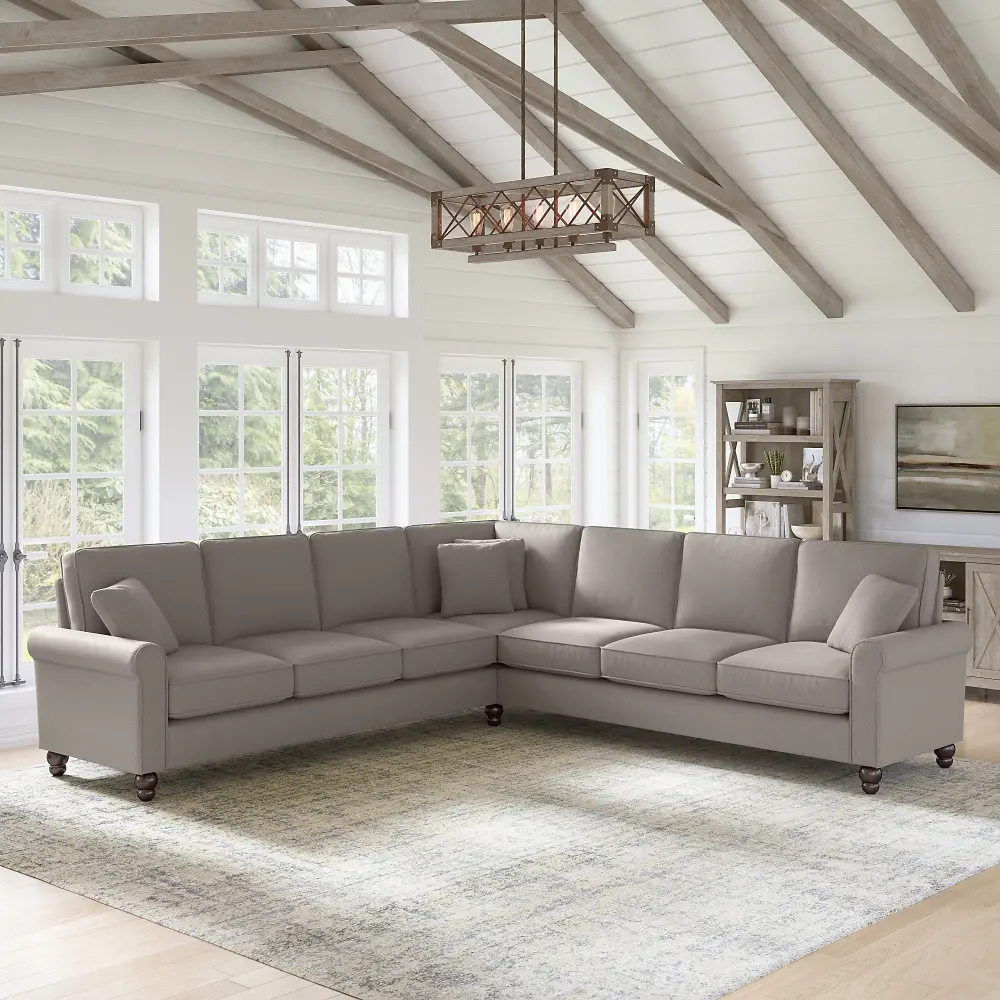 HDY110BBGH-03K Hudson Beige L Shaped Sectional - Bush Furniture-1