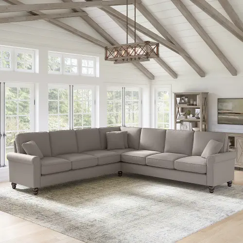 Hudson Charcoal Gray Sectional with Reversible Chaise Lounge