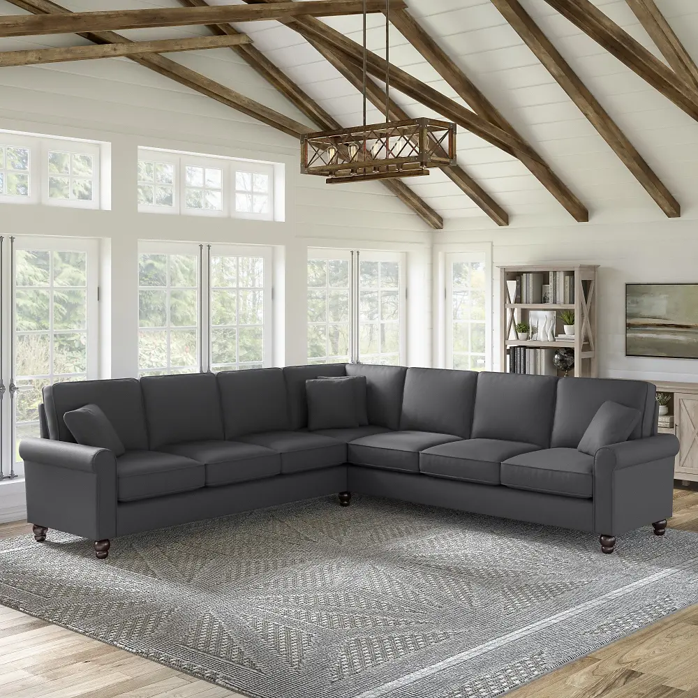 HDY110BCGH-03K Hudson Charcoal Gray L Shaped Sectional - Bush Furniture-1