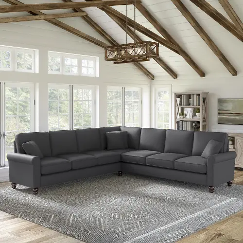 Hudson Charcoal Gray Sectional With