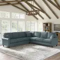 HDY110BTBH-03K Hudson Blue L Shaped Sectional - Bush Furniture