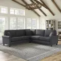 HDY98BCGH-03K Hudson Charcoal Gray L Shaped Sectional - Bush Furniture