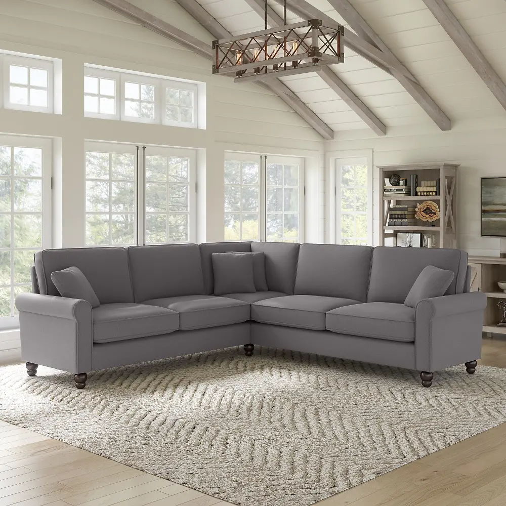HDY98BFGH-03K Hudson Gray L Shaped Sectional - Bush Furniture-1