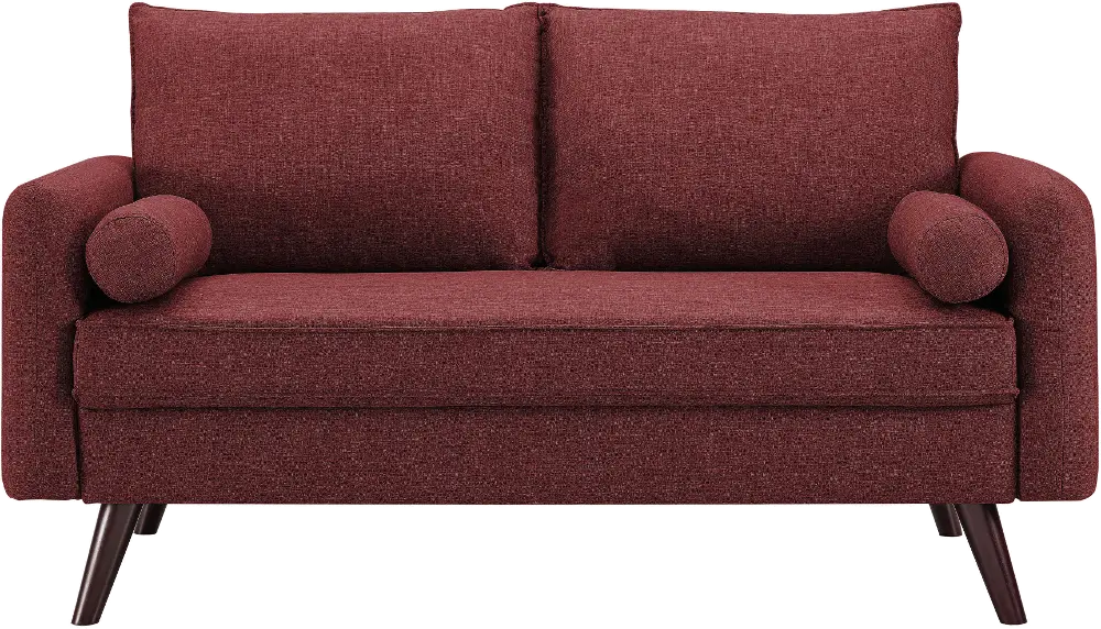 LK-CMDS2QU2072 Iana Mid Century Burgundy Loveseat-1