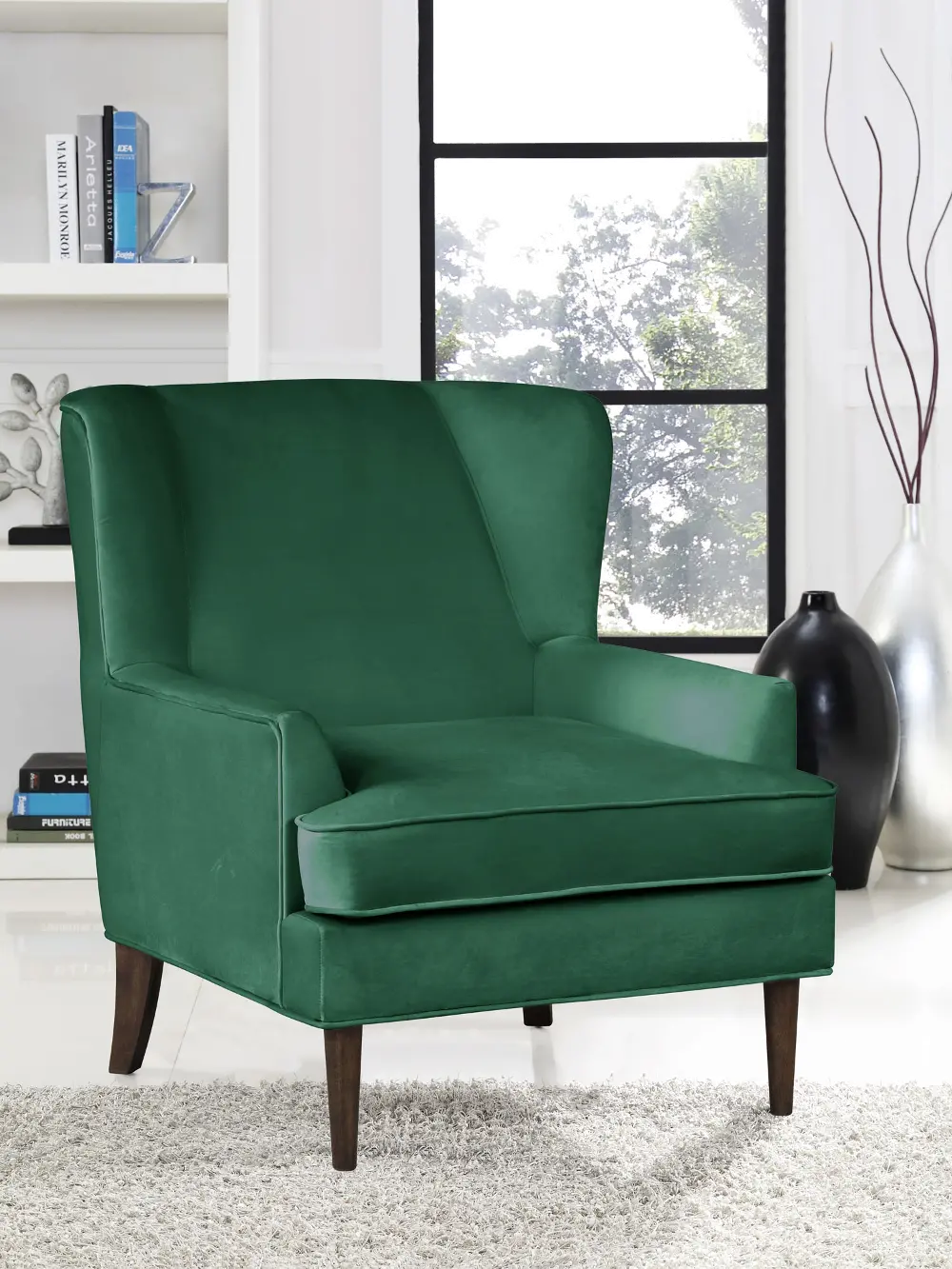 LSCHWS1KM2563 Orlando Green Wingback Accent Chair-1