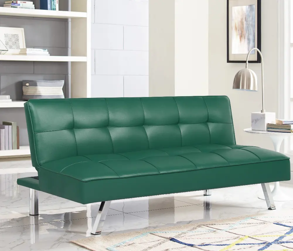 SC-CRYS3LP2078 Mia Green Multi-Functional Sofa Lounger Sleeper by Serta® Dream Convertibles-1