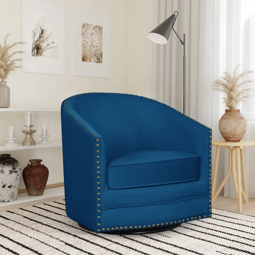 LSOASS1KM2551 Reina Blue Swivel Tub Chair-1