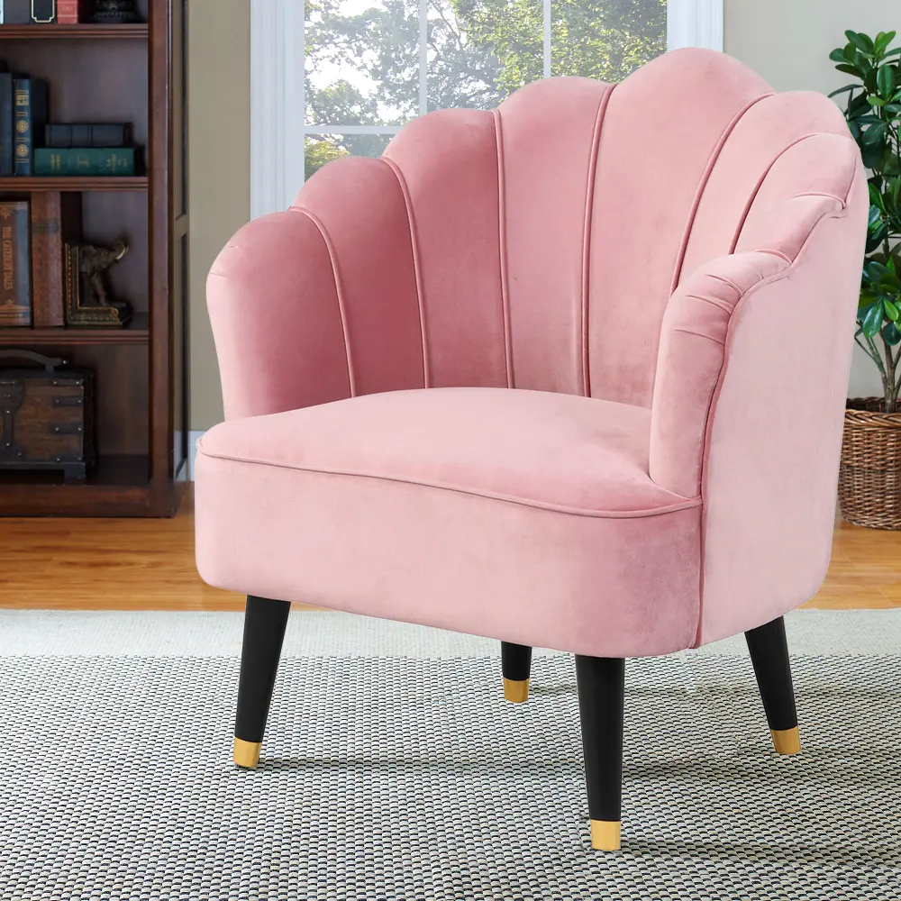 LSJENMM24110 Ren Light Pink Accent Chair-1