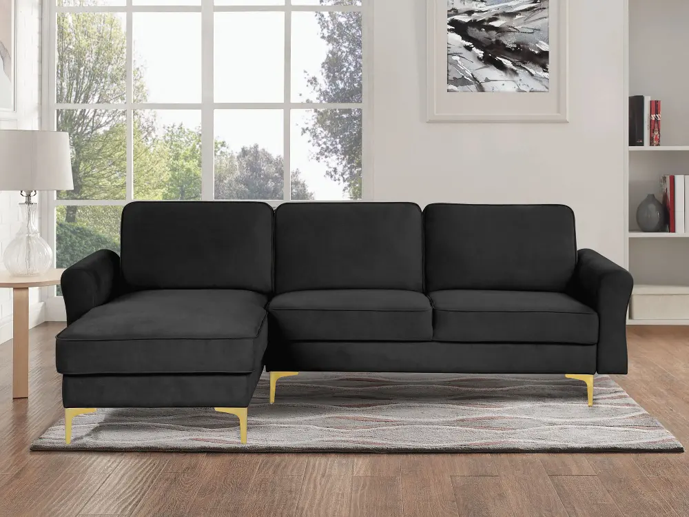 LAL-SEC-BK-SET Lance Black Sectional with Reversible Chaise-1