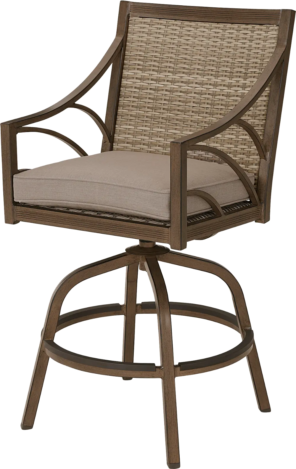AFE09011P04/SWVLSTLL Potomac Brown Patio Swivel Chair-1