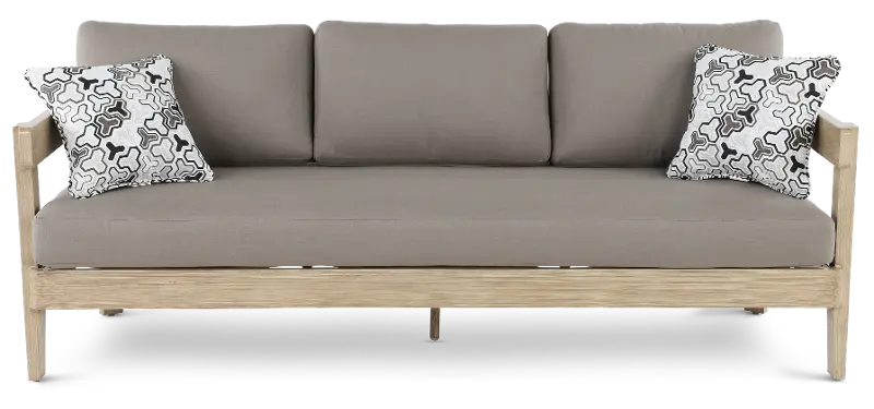 Sonata Natural and Gray Patio Sofa
