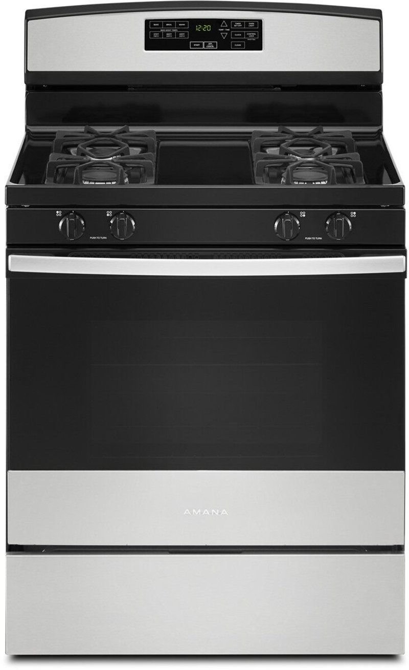 Amana 5.0 cu ft Gas Range - Stainless Steel