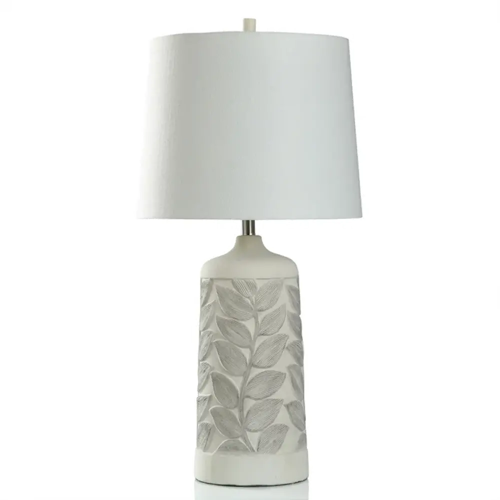 32 Inch Gray Leaf Ceramic Table Lamp-1