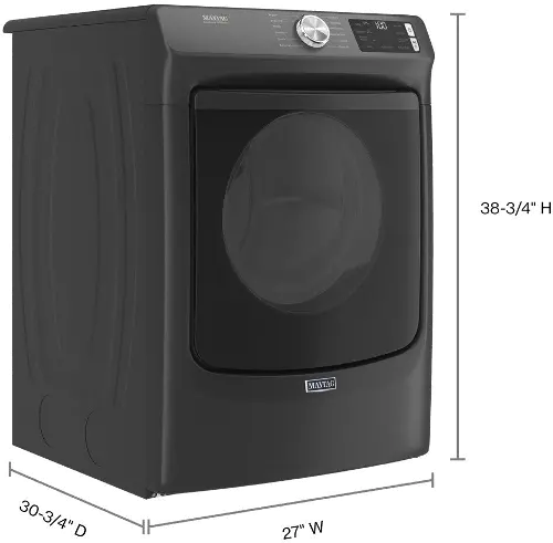 Maytag Natural Gas Dryer (MGD6630MBK) - Volcano Black