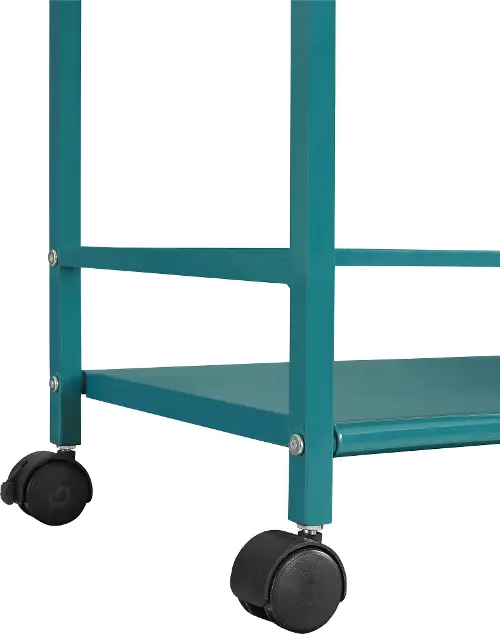 Rolling Metal Art Cart - Teal