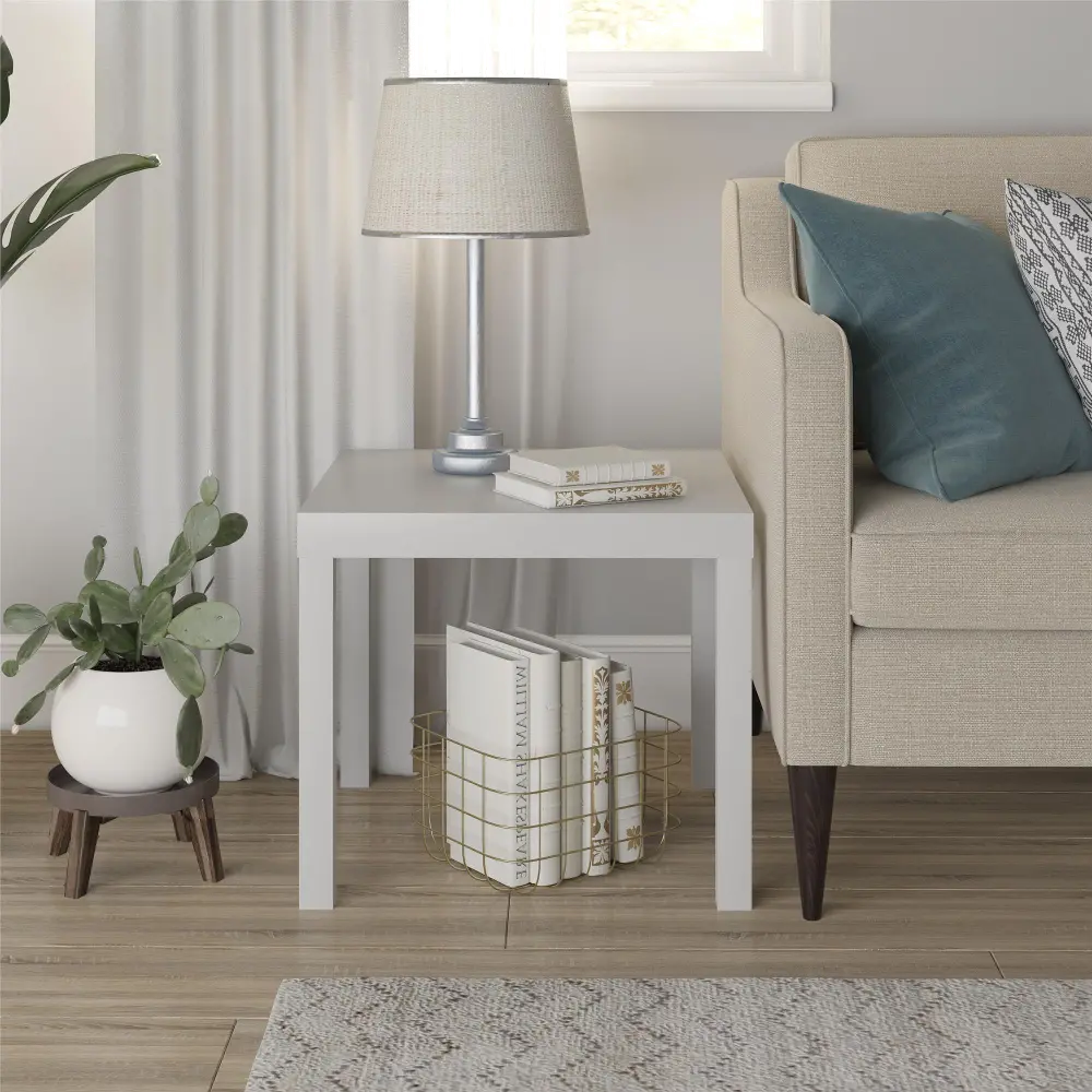 Parsons Gray End Table-1