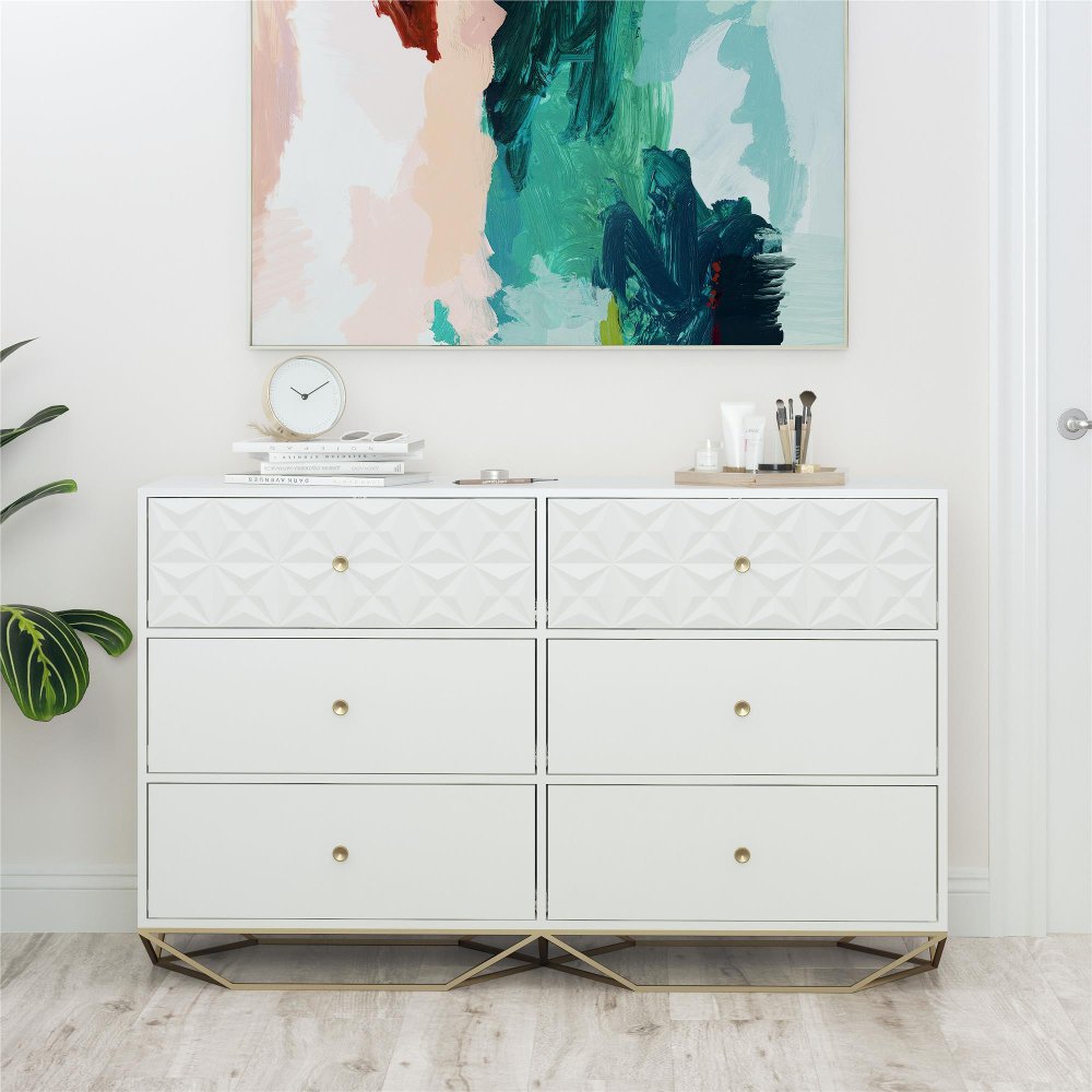 Blair White 6 Drawer Dresser