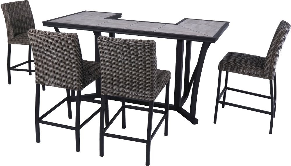 Havana 5 Piece Patio Bar Dining Set