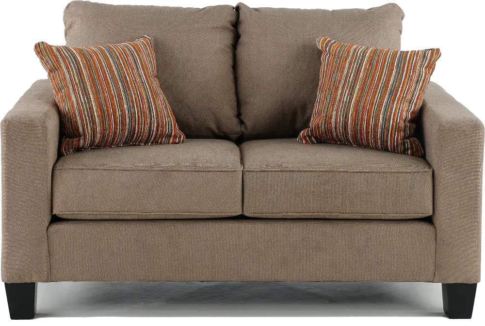 Paisely Brown Loveseat-1