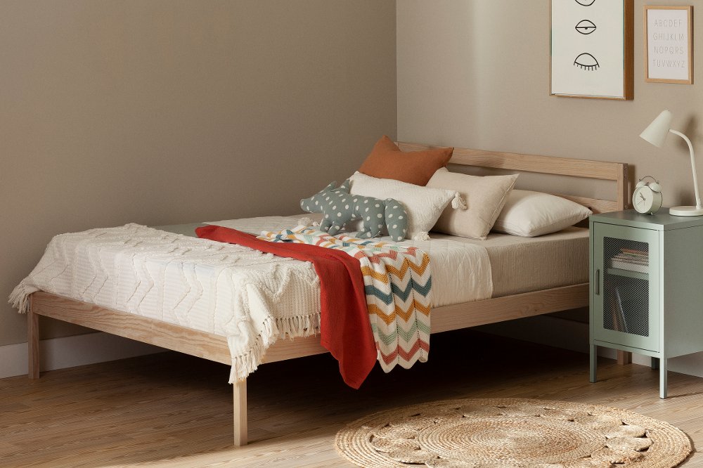 Sweedi Natural Full Wooden Bed - South Shore