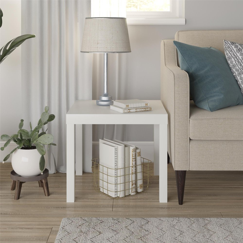 112857868 Parsons White End Table sku 112857868