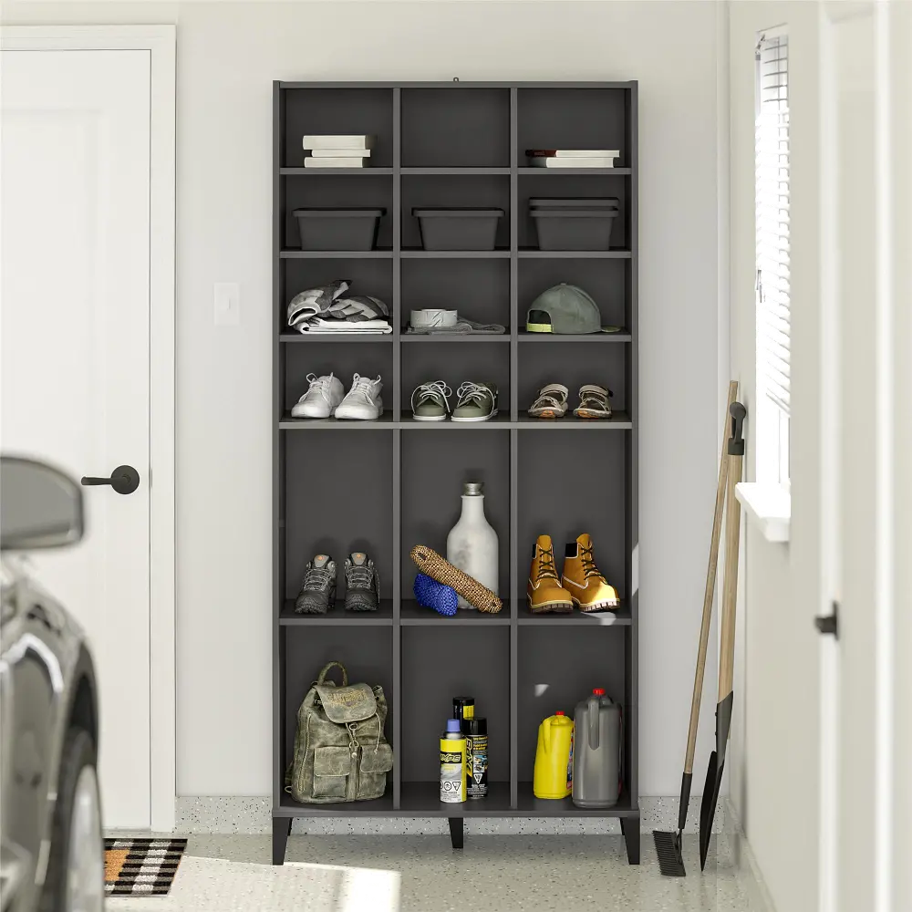 Flex Graphite Athletic Shoe Storage Cabinet-1