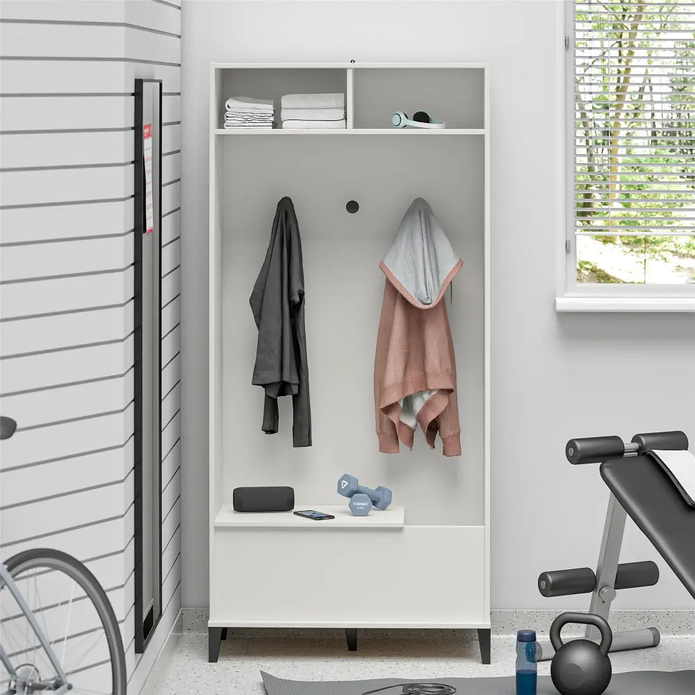 Flex Graphite Gym Cabinet with Yoga Mat Storage-1