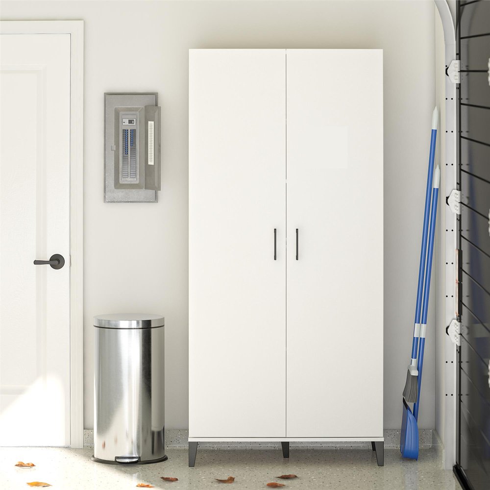 Flex White Tall Storage Cabinet