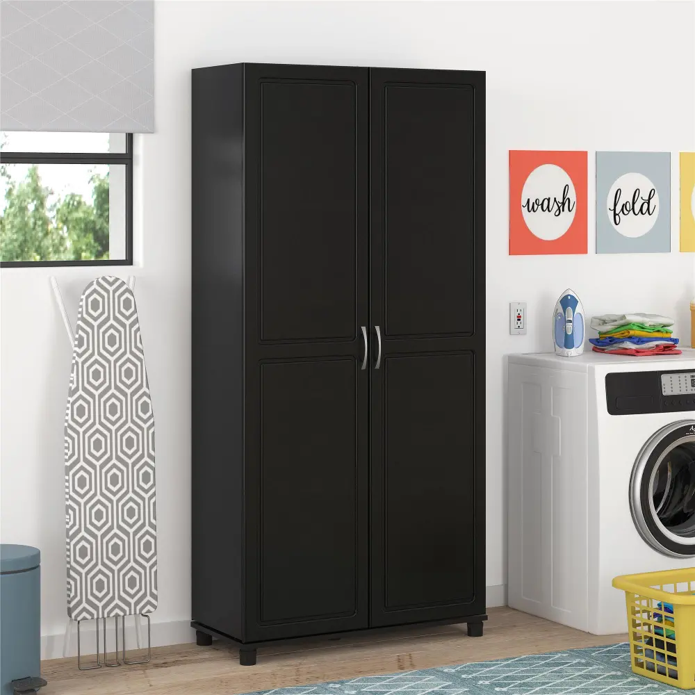 Kendall Black 36  Utility Storage Cabinet-1