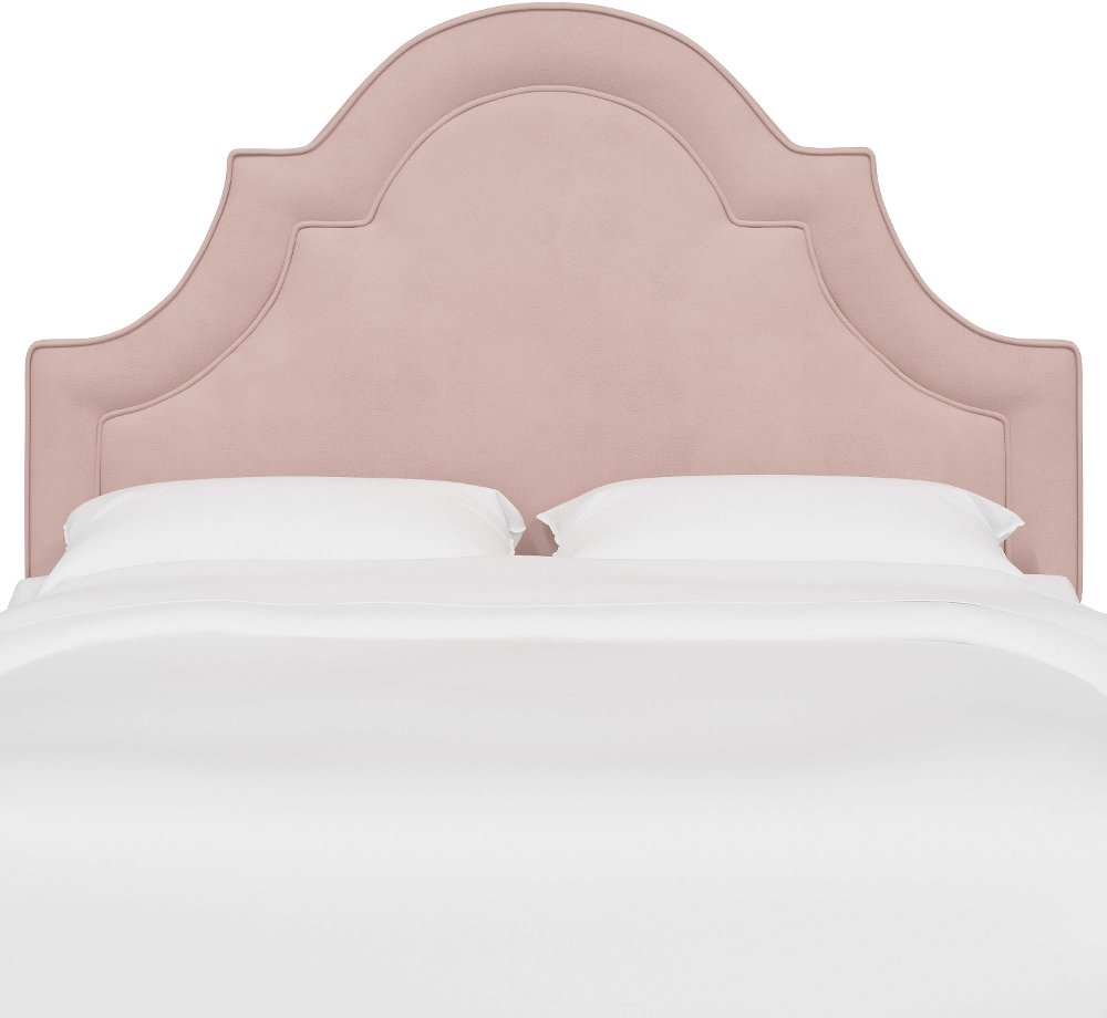 Jolie Velvet Blush Twin Headboard - Skyline Furniture